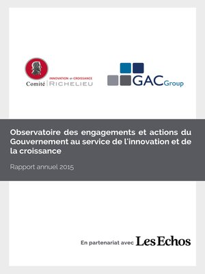 cover image of Observatoire des engagements et actions du Gouvernement au service de l'innovation et de la croissance